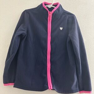 🦋 OshKosh B'gosh Navy Jacket with Pink Accents Girls size 6